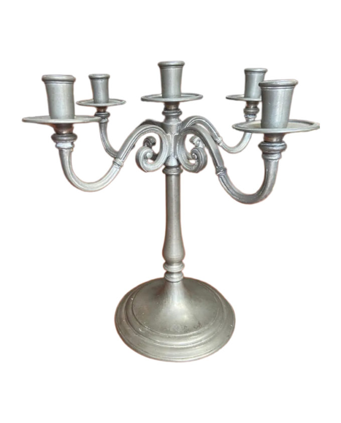 Candelabro de Estanho para 5 Velas