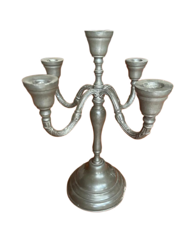 Candelabro de Estanho para 5 Velas