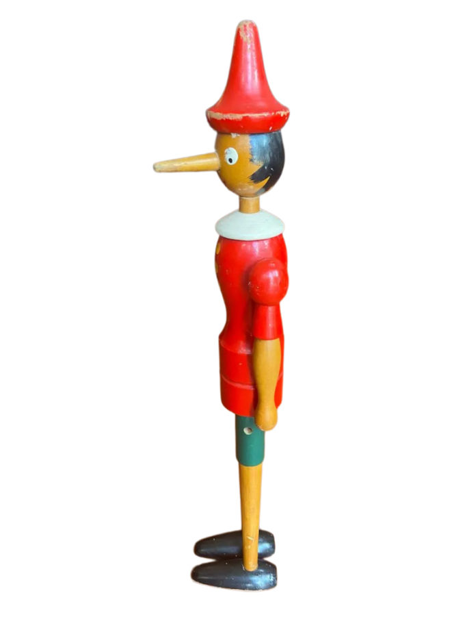 Boneco Pinóquio Italiano de Madeira 1960 - Image 2