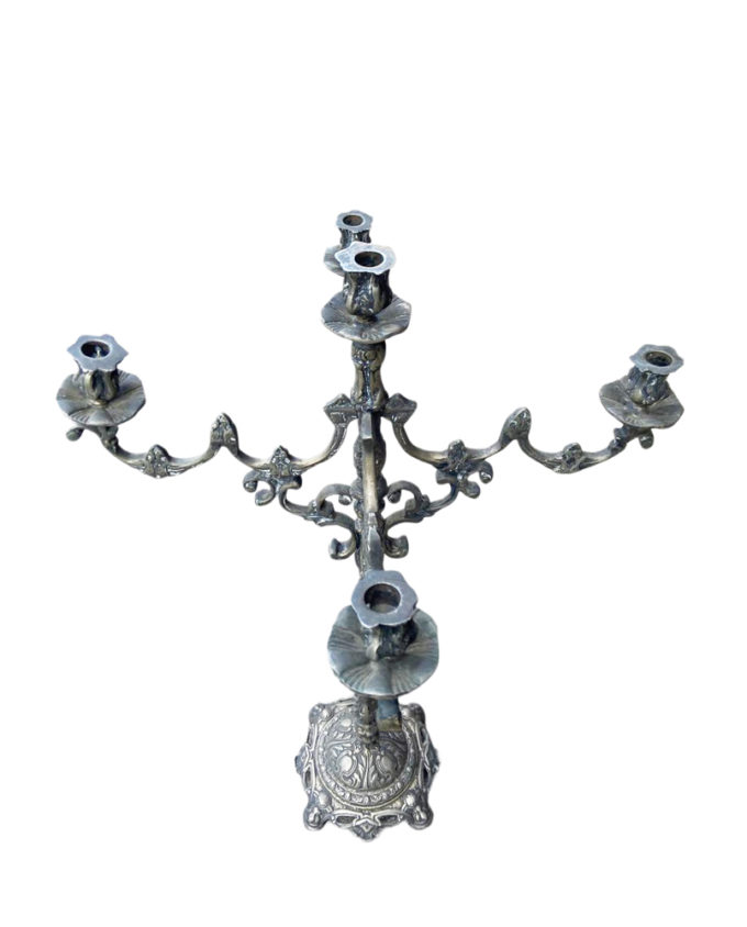 Candelabro Antigo de Bronze - Image 2