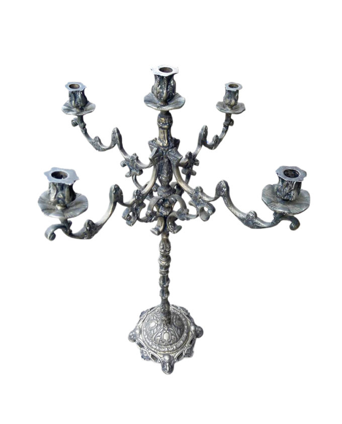 Candelabro Antigo de Bronze - Image 3