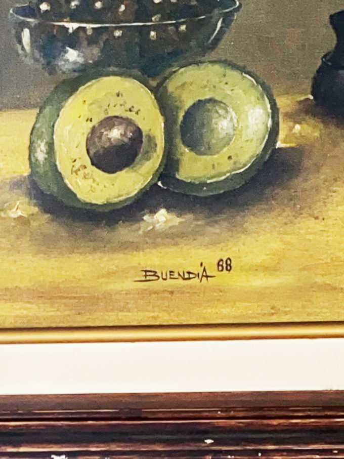 Quadro óleo sobre tela natureza morta - Buendia 1988 - Image 2