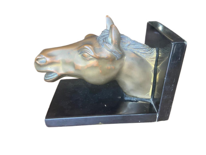 Aparador De Livros Em Petit Bronze Cabeça de Cavalo - Imagem 6