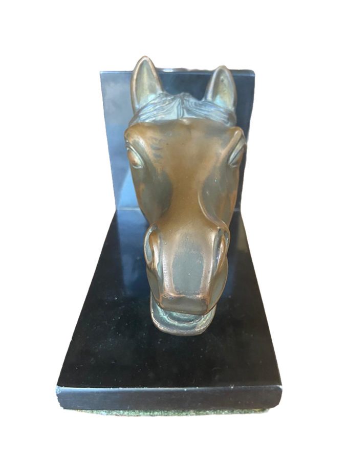 Aparador De Livros Em Petit Bronze Cabeça de Cavalo - Imagem 5