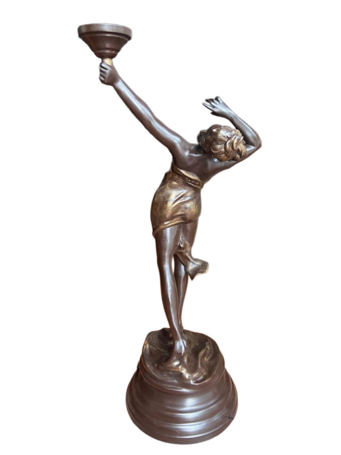 Luminária/Escultura Dançarina em Petit Bronze - Imagem 2