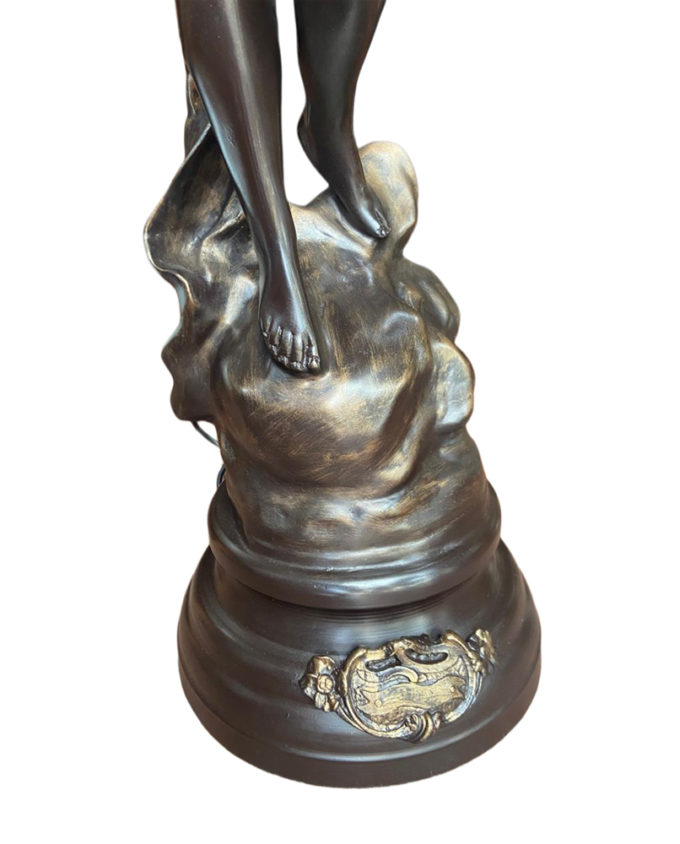 Luminária/Escultura Anjo em Petit Bronze - Imagem 4
