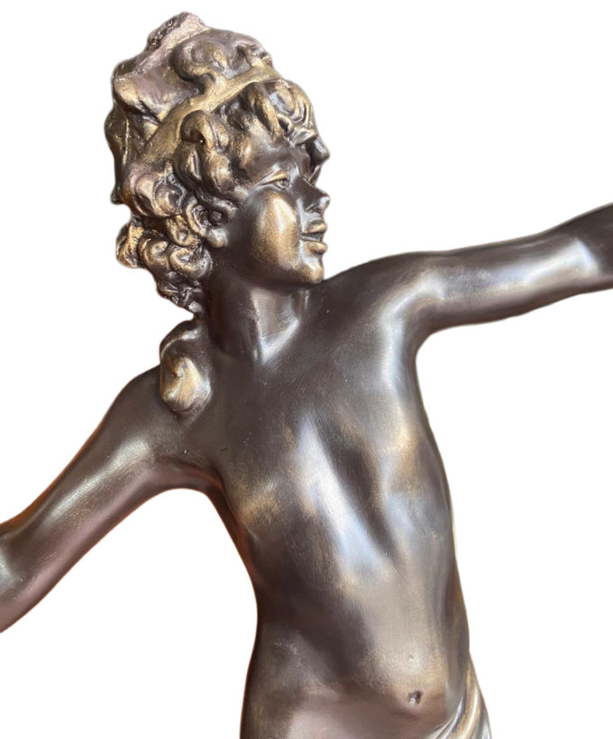 Luminária/Escultura Anjo em Petit Bronze - Imagem 5